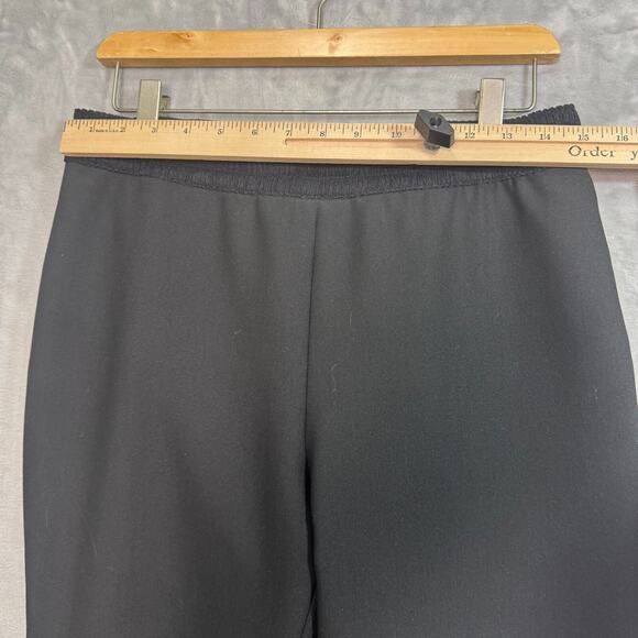 Kate Spade Pants Womens 10 Black Flat Front Mid Rise Side Zip Slim Leg Stretch - Picture 8 of 12